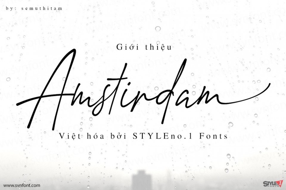Font việt hóa SVN Amstirdam