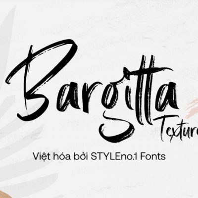 Font việt hóa SVN Bargitta Textured kiểu brush