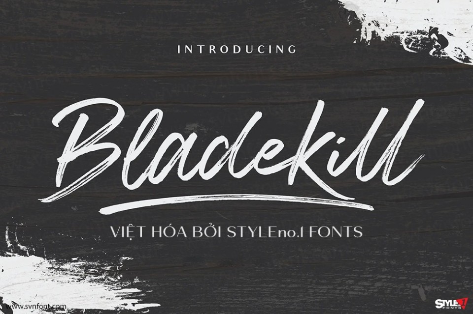 Font việt hóa SVN Bladekill dạng brush