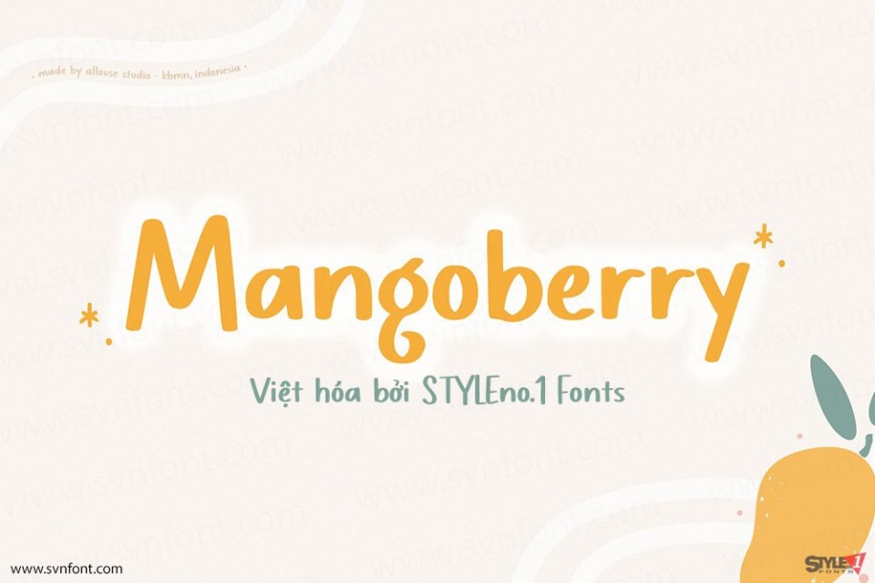 Font việt hóa SVN Mangoberry