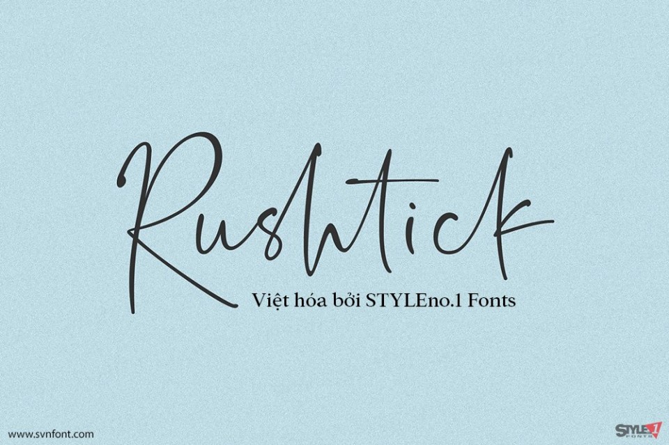Font việt hóa SVN Rushtick