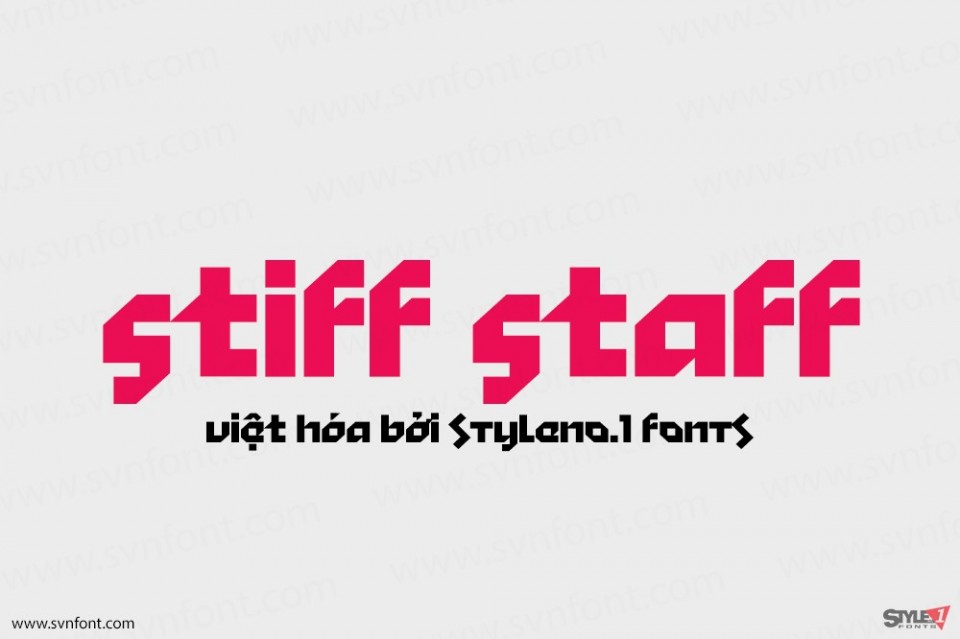 Font việt hóa SVN Stiff Staff